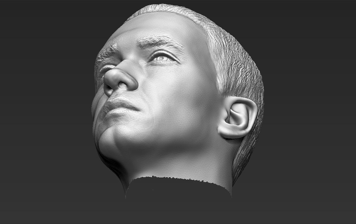 Eminem head of person with blonde hair 3D model_38