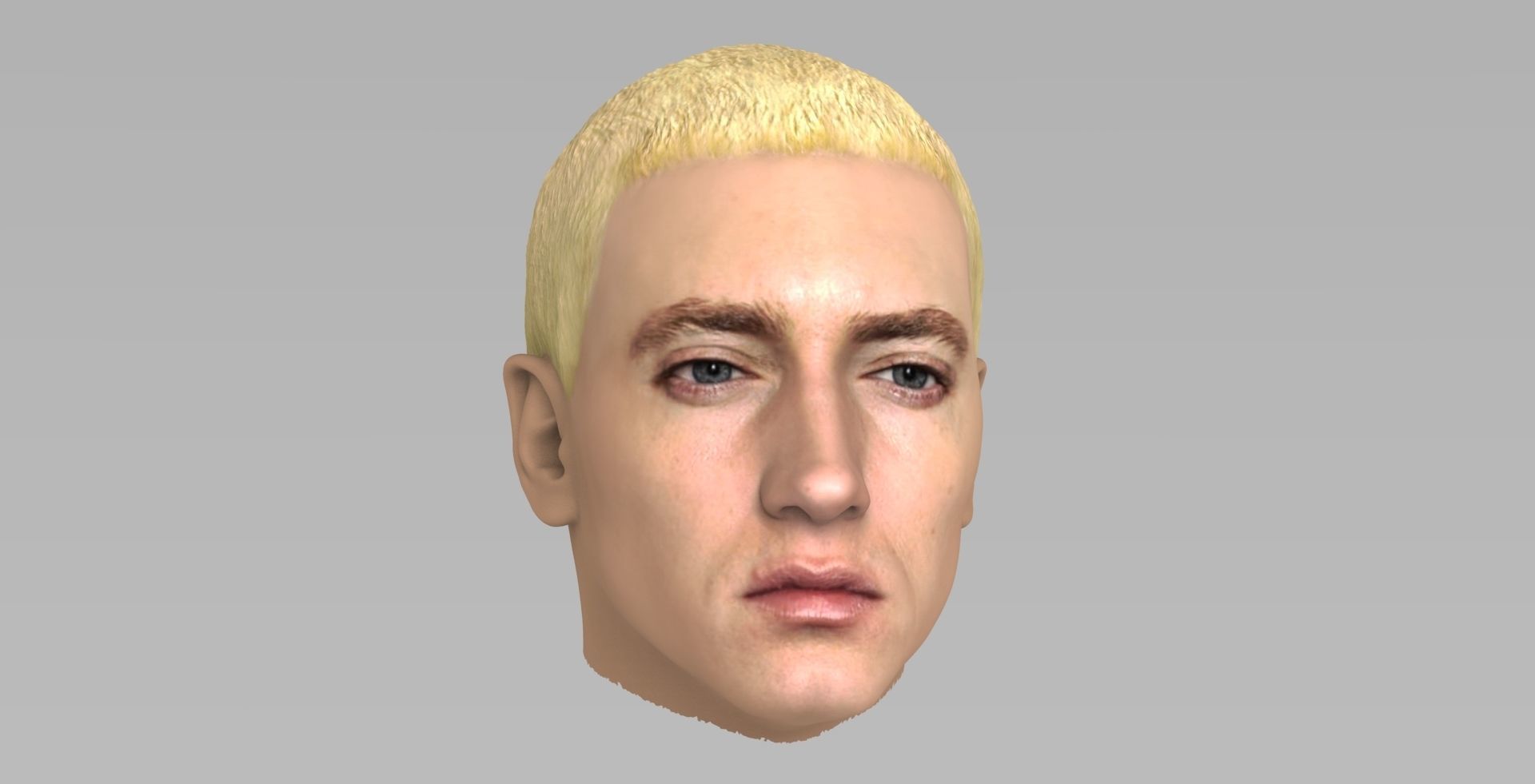 Eminem head of person with blonde hair 3D model_7