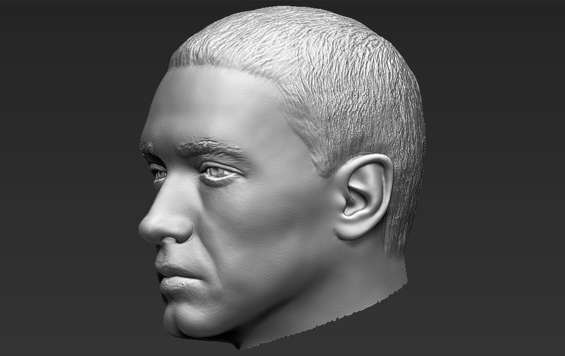 Eminem head of person with blonde hair 3D model_23