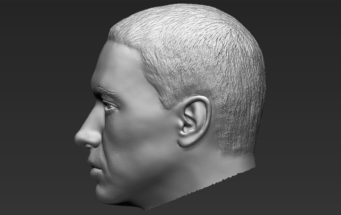 Eminem head of person with blonde hair 3D model_24
