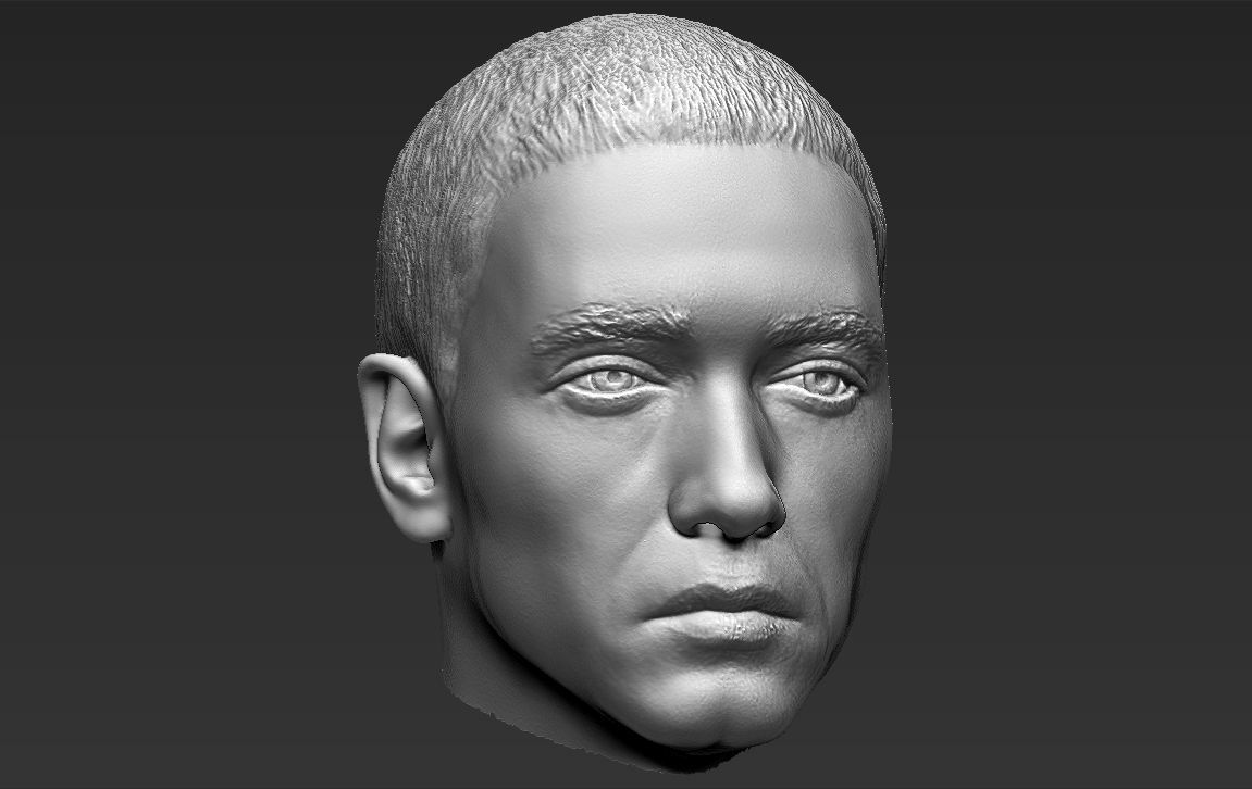 Eminem head of person with blonde hair 3D model_29