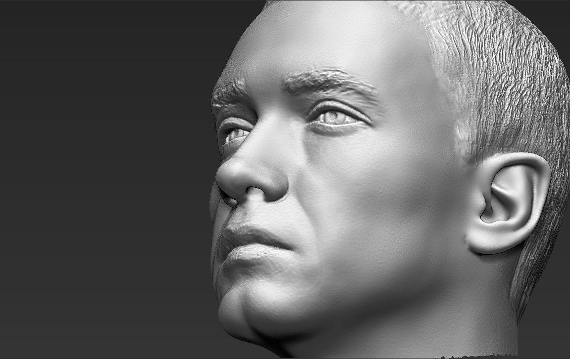 Eminem head of person with blonde hair 3D model_35