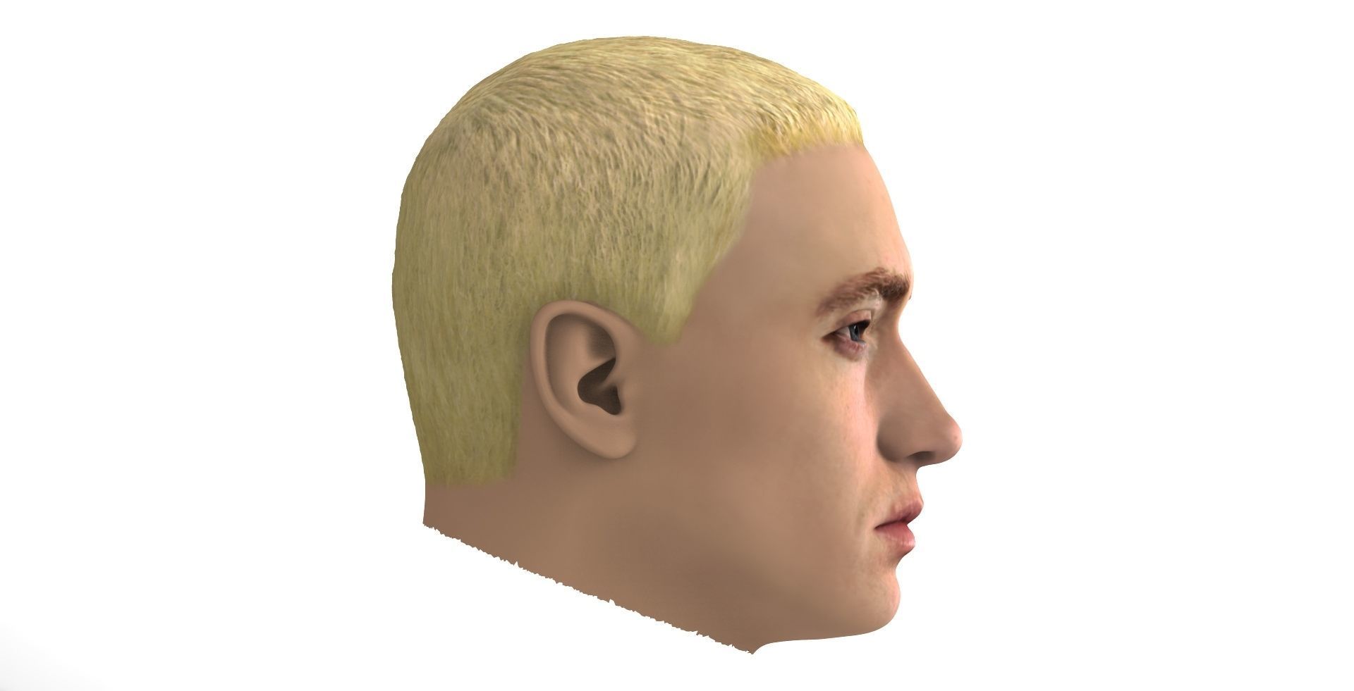 Eminem head of person with blonde hair 3D model_5