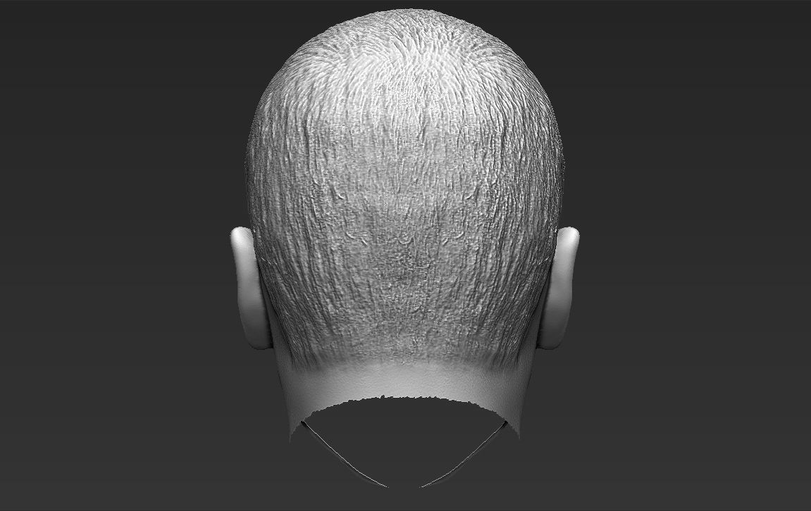 Eminem head of person with blonde hair 3D model_25