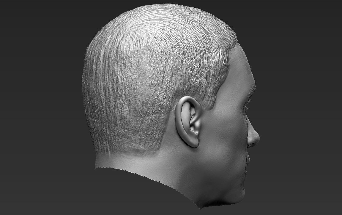 Eminem head of person with blonde hair 3D model_26