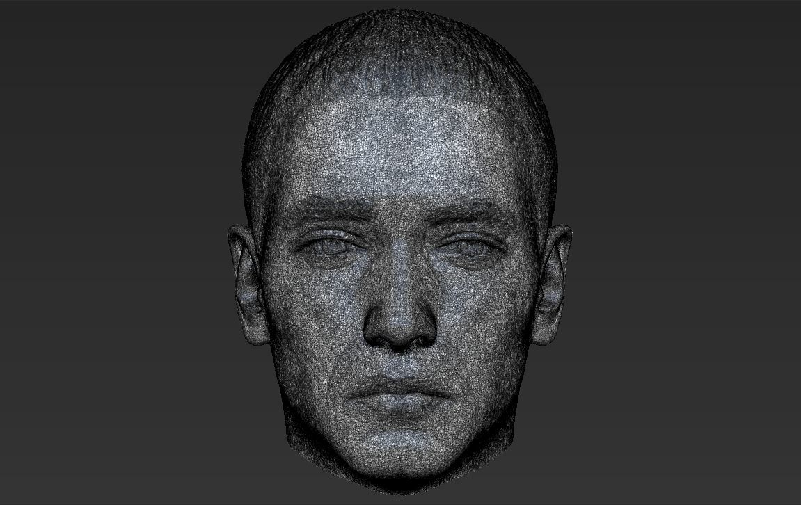 Eminem head of person with blonde hair 3D model_40