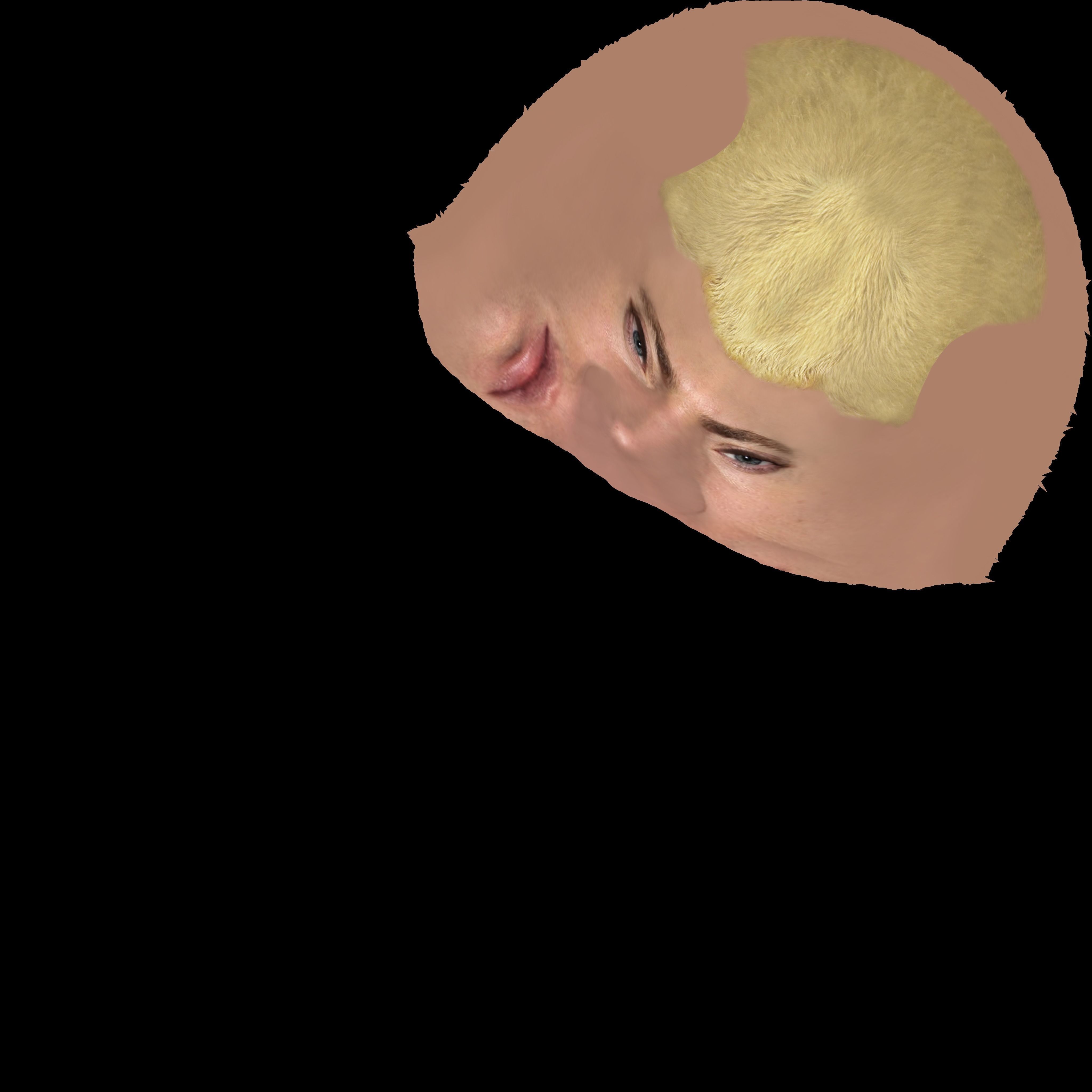 Eminem head of person with blonde hair 3D model_20
