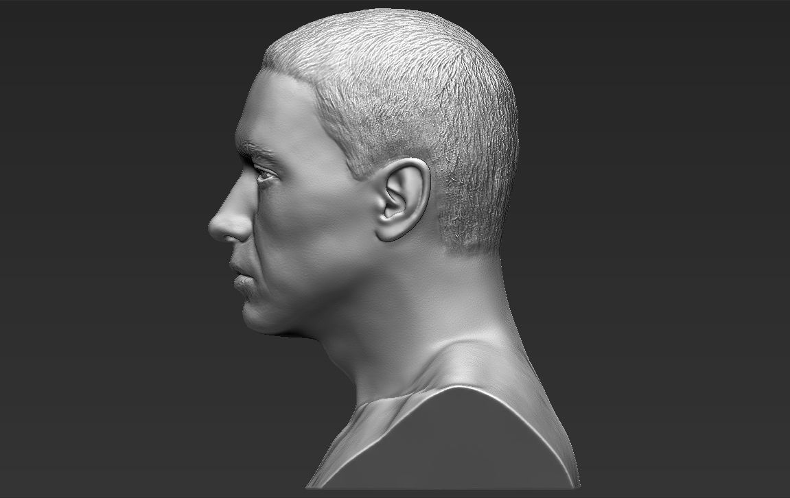 Eminem bust ready for full color 3D printing 3D print model_24
