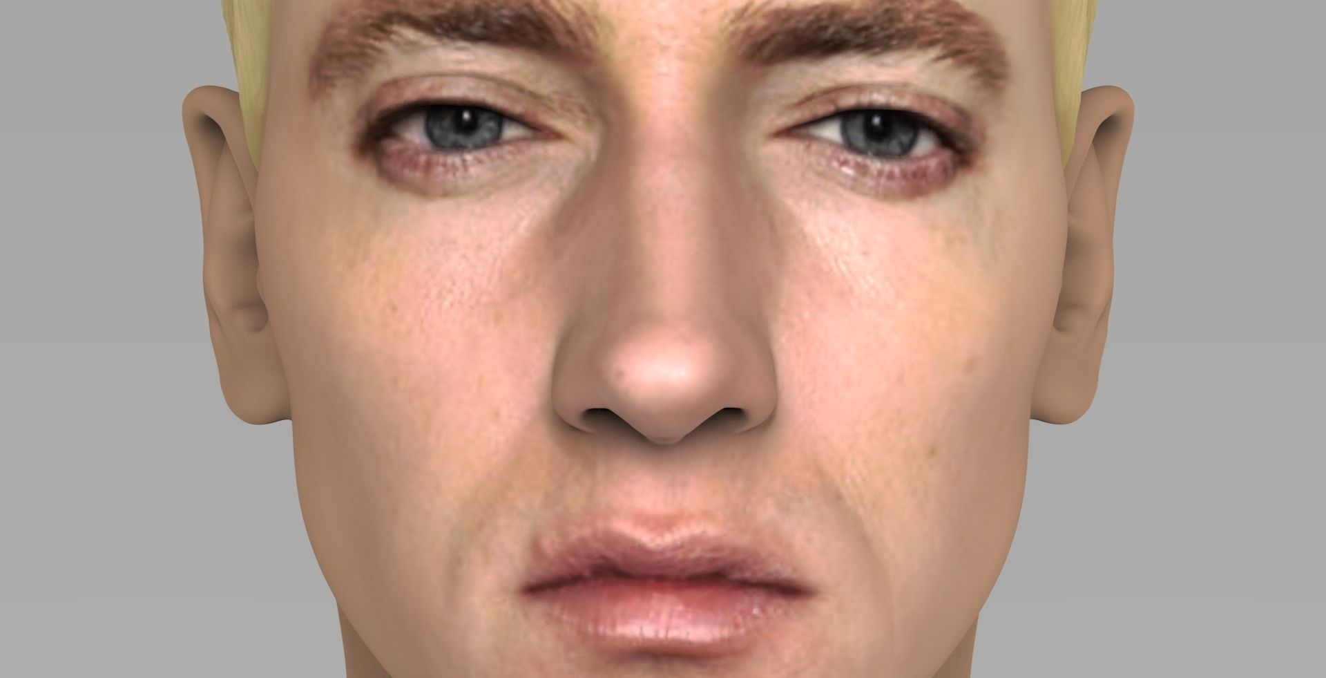 Eminem bust ready for full color 3D printing 3D print model_10