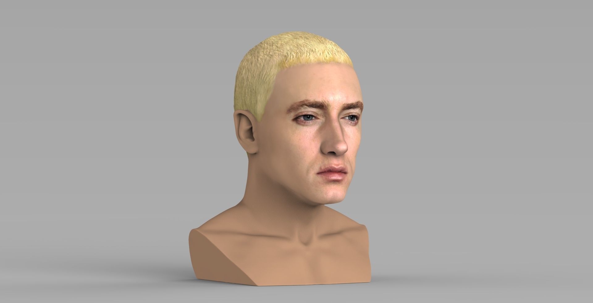 Eminem bust ready for full color 3D printing 3D print model_6
