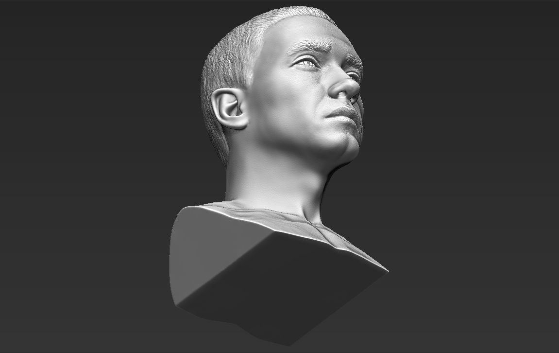 Eminem bust ready for full color 3D printing 3D print model_41