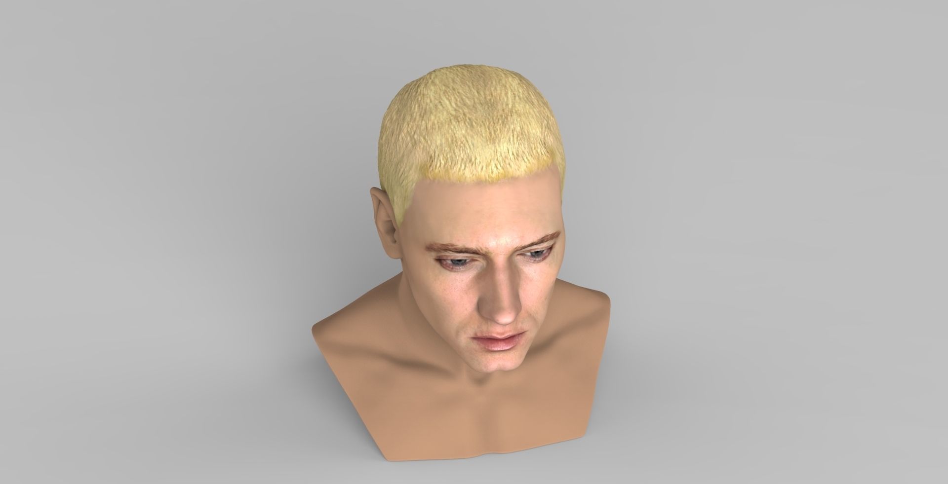 Eminem bust ready for full color 3D printing 3D print model_8