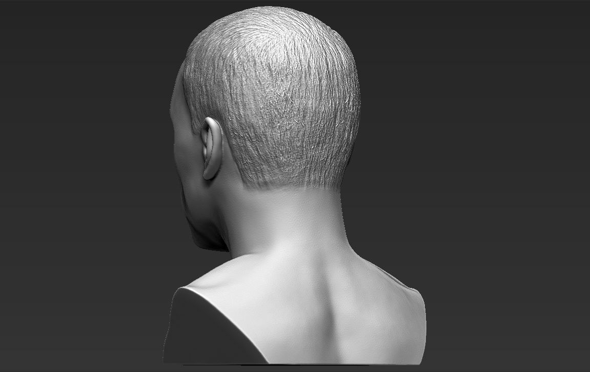 Eminem bust ready for full color 3D printing 3D print model_25