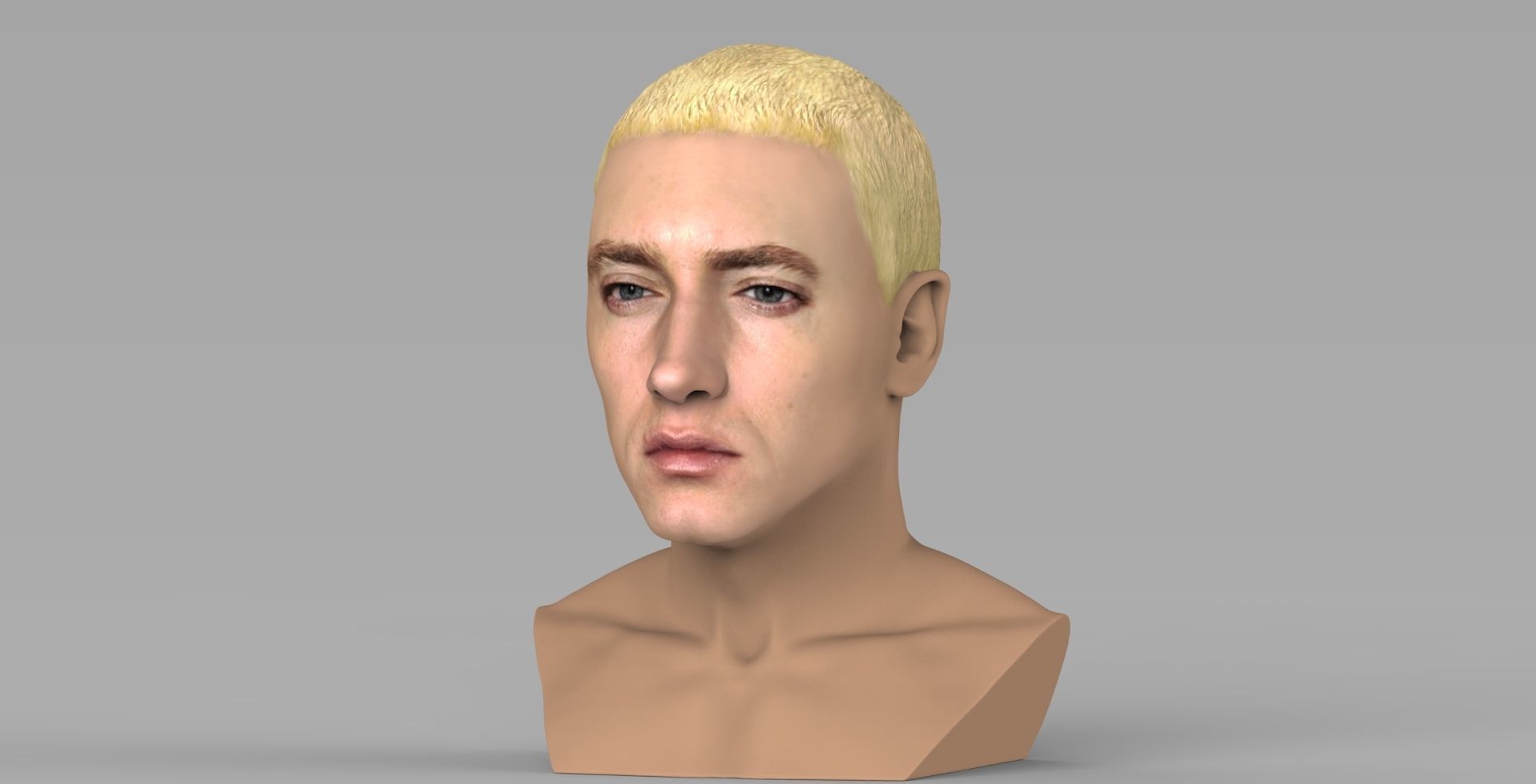Eminem bust ready for full color 3D printing 3D print model_1