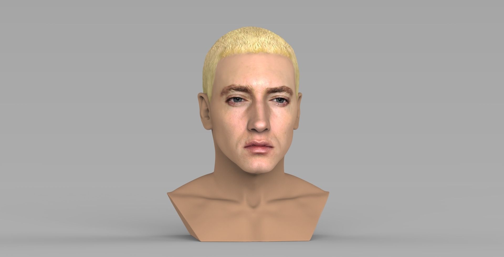 Eminem bust ready for full color 3D printing 3D print model_7
