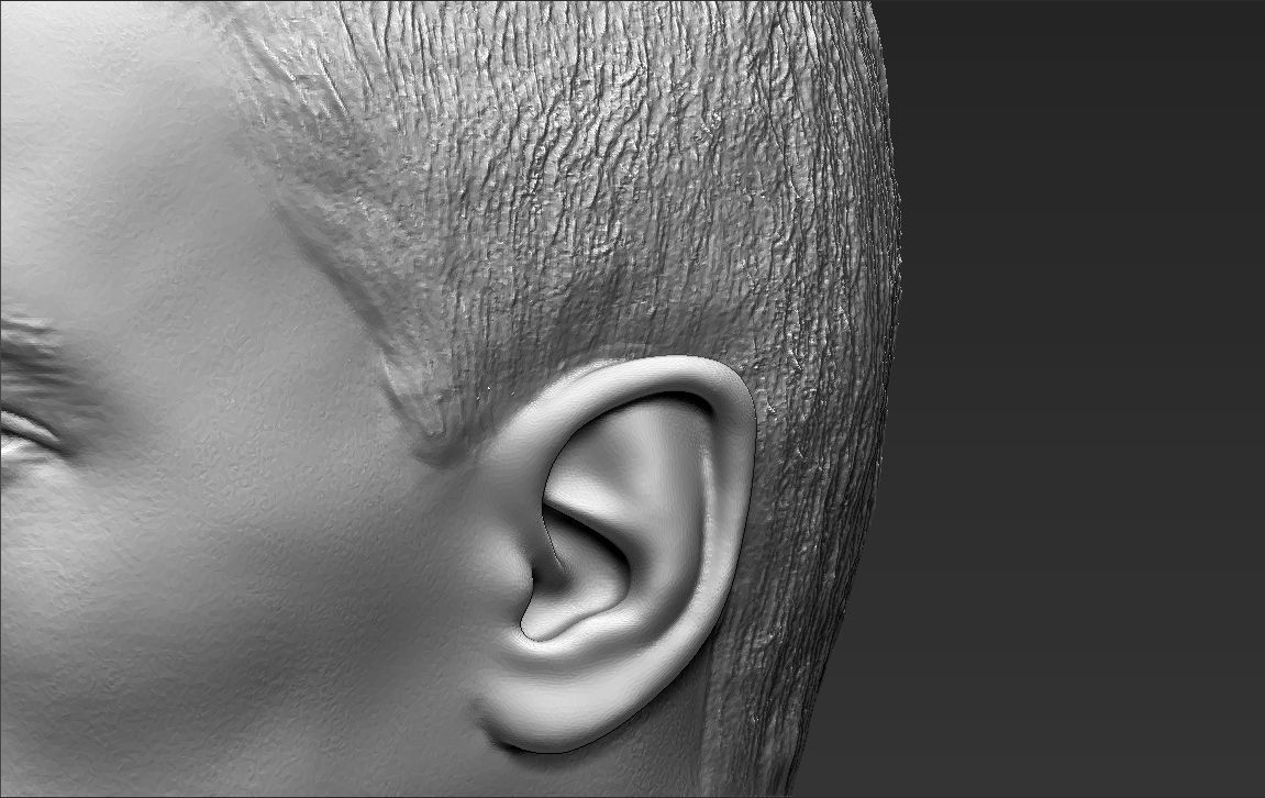 Eminem bust ready for full color 3D printing 3D print model_39