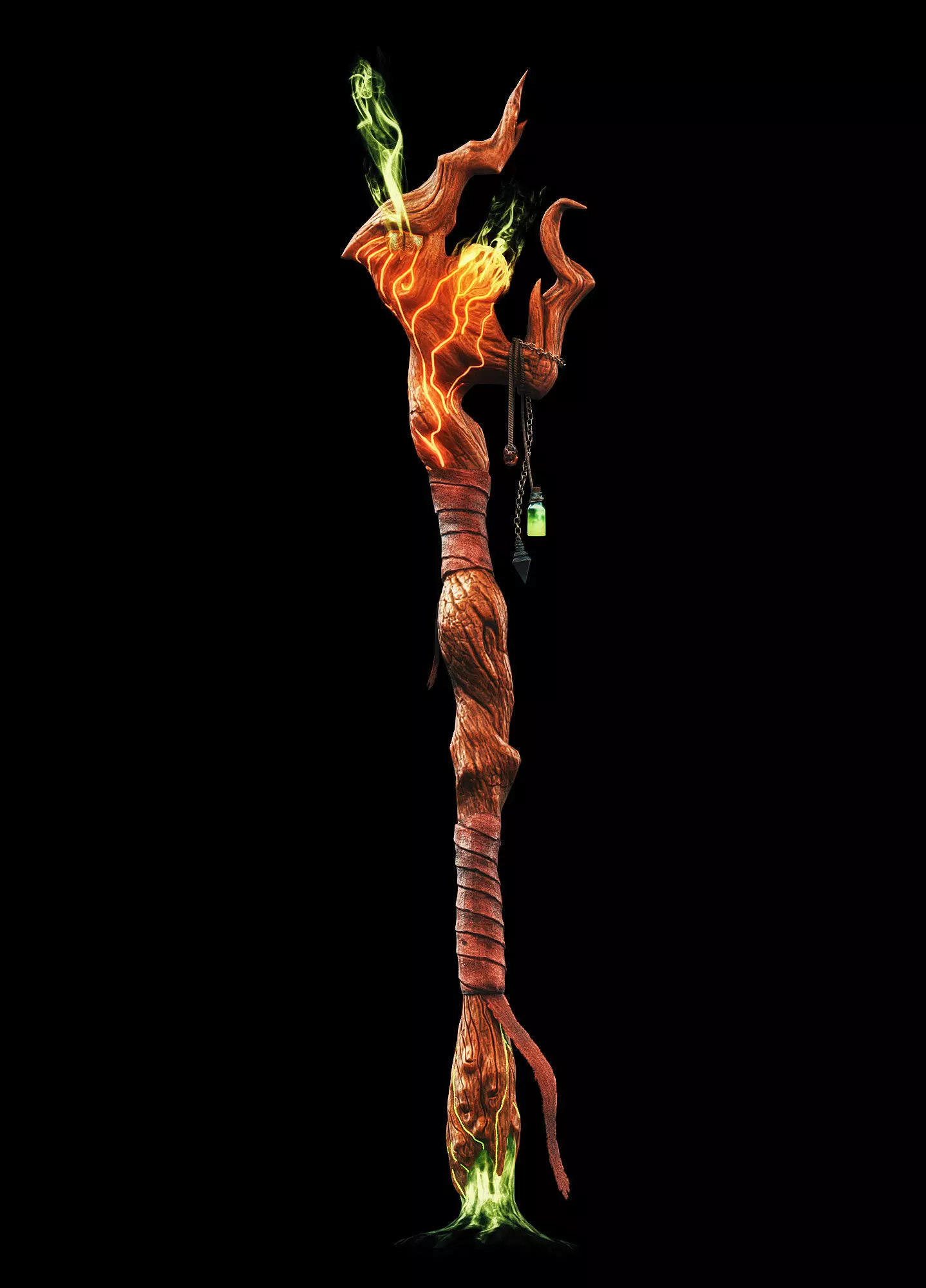 Soulkeeper- Mages Staff Low-poly 3D model