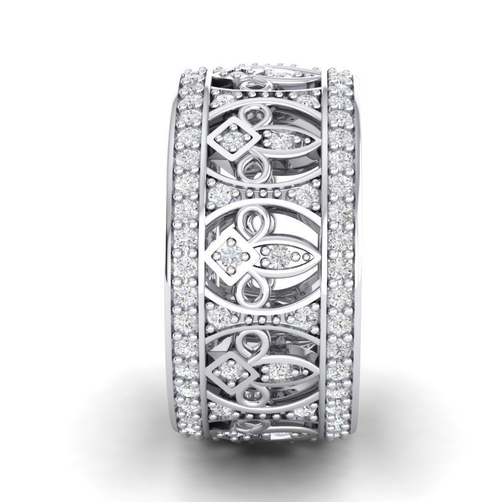 RINGG42 fleur de lis diamond eternity band 3D print model_2