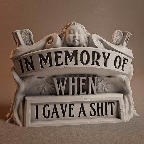 Memorial - 3D Print Model memory of when i gave shit 3D print model