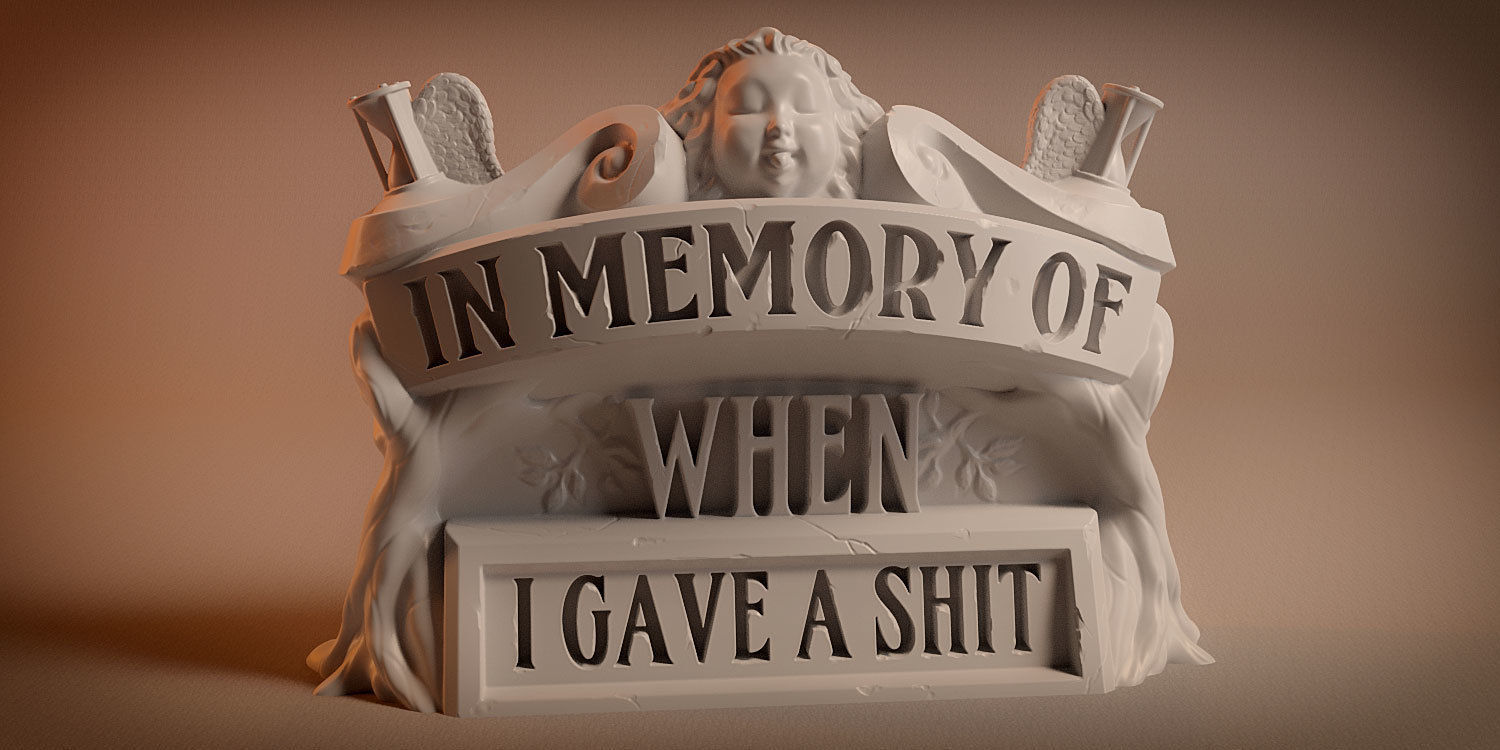 Memorial - 3D Print Model memory of when i gave shit 3D print model_1