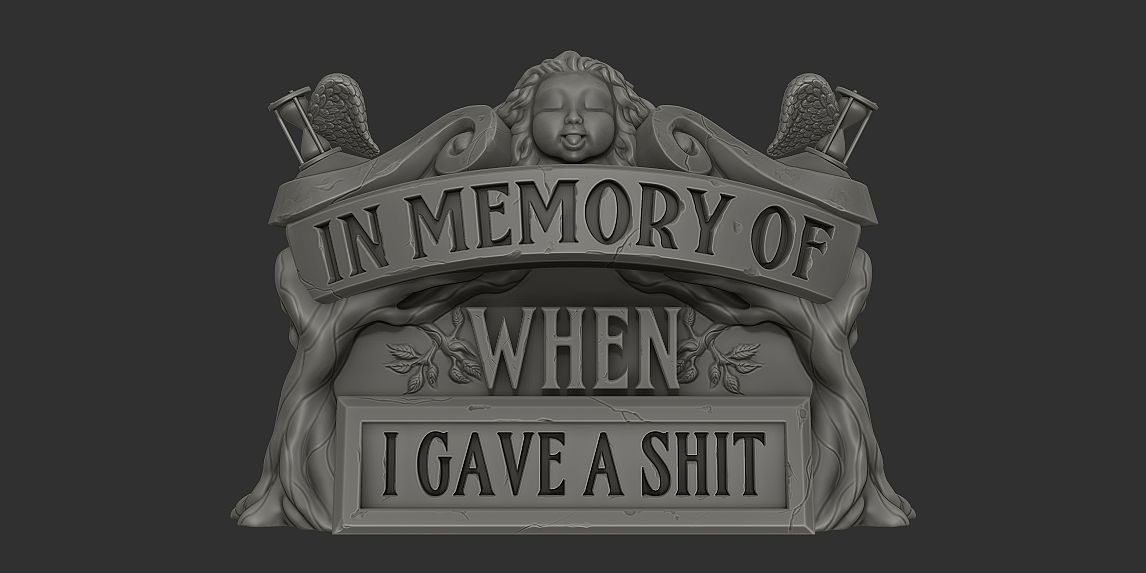 Memorial - 3D Print Model memory of when i gave shit 3D print model_3