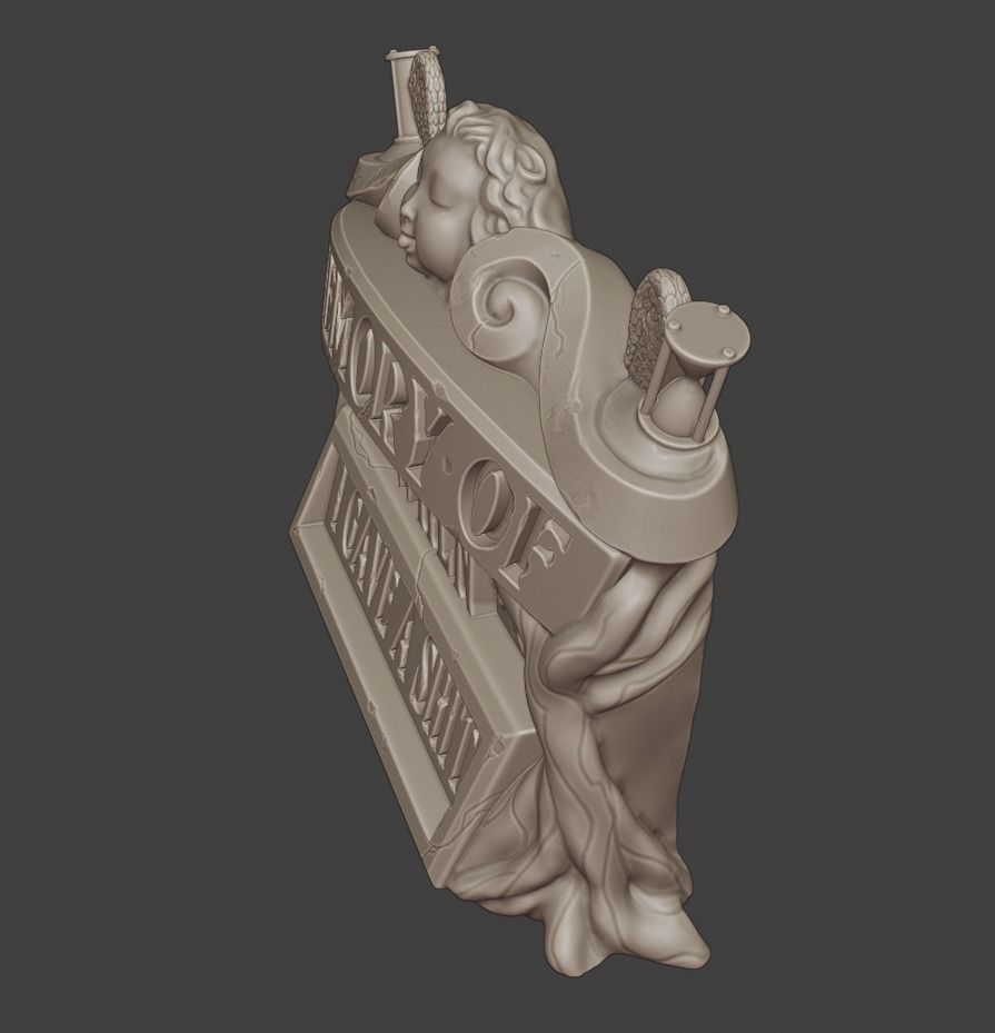 Memorial - 3D Print Model memory of when i gave shit 3D print model_7