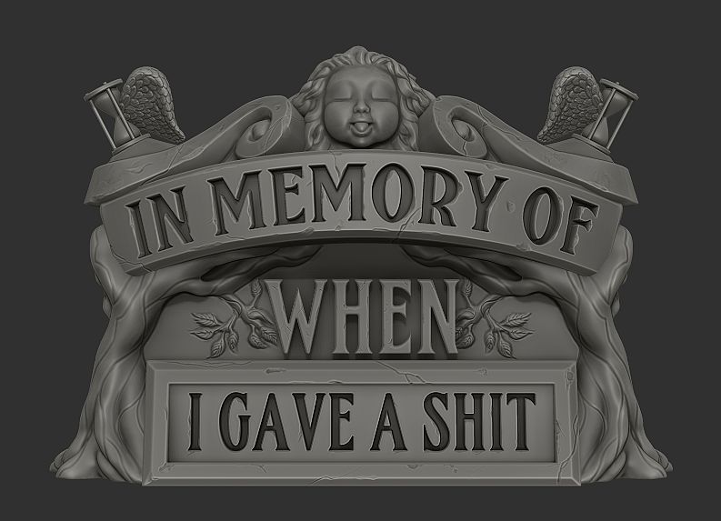 Memorial - 3D Print Model memory of when i gave shit 3D print model_2