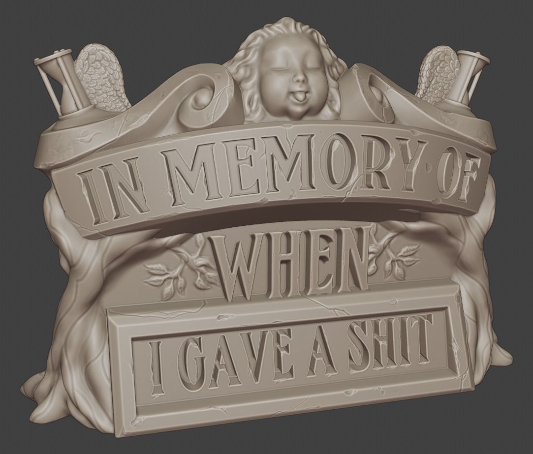Memorial - 3D Print Model memory of when i gave shit 3D print model_6