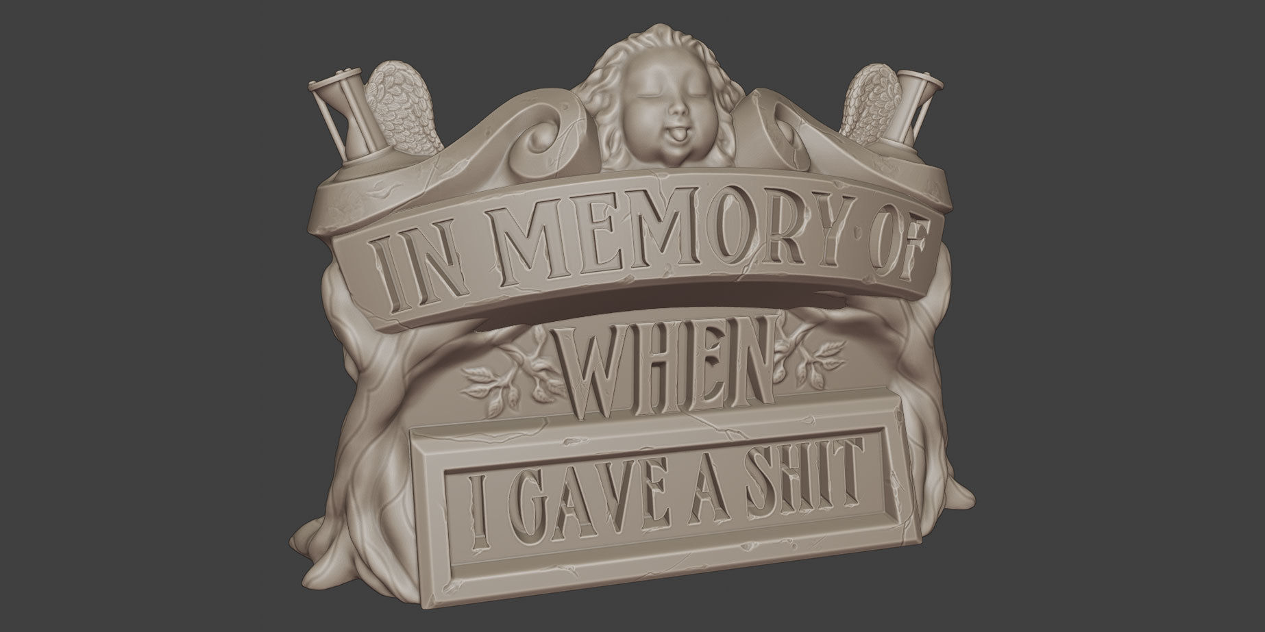 Memorial - 3D Print Model memory of when i gave shit 3D print model_9