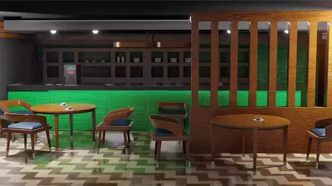 Coffee Shop 3D model