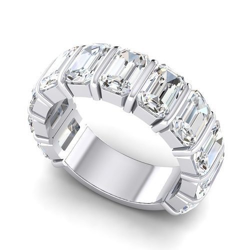 RINGG43 emerald cut diamond eternity ring 3D print model