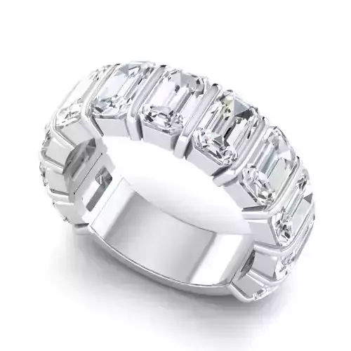 RINGG43 emerald cut diamond eternity ring