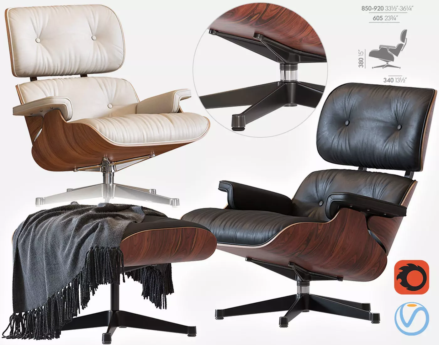 Eames Lounge Chair 3D model_0