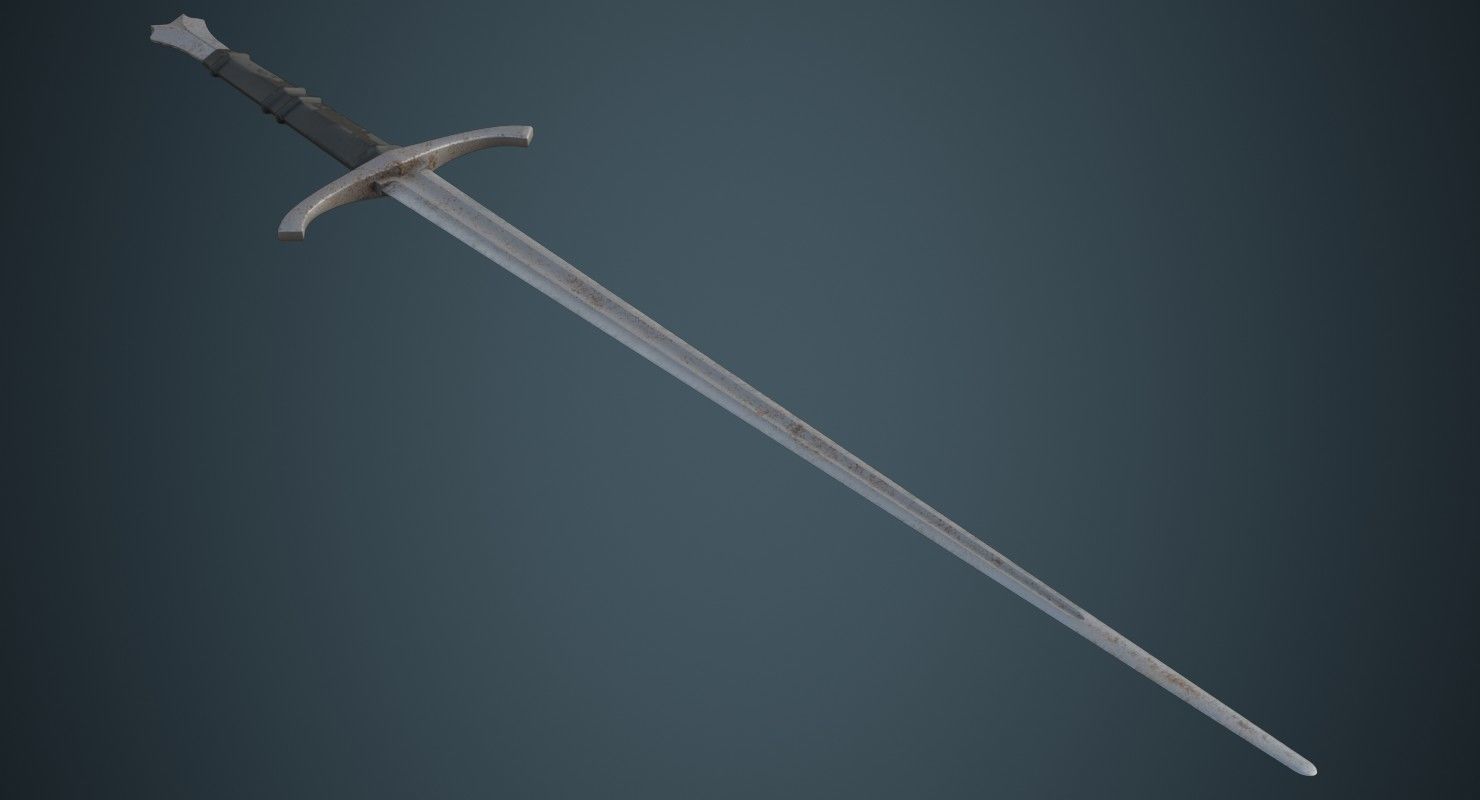 Longsword 1B Low-poly 3D model_1