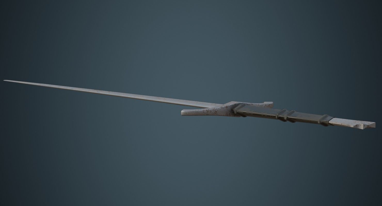 Longsword 1B Low-poly 3D model_3