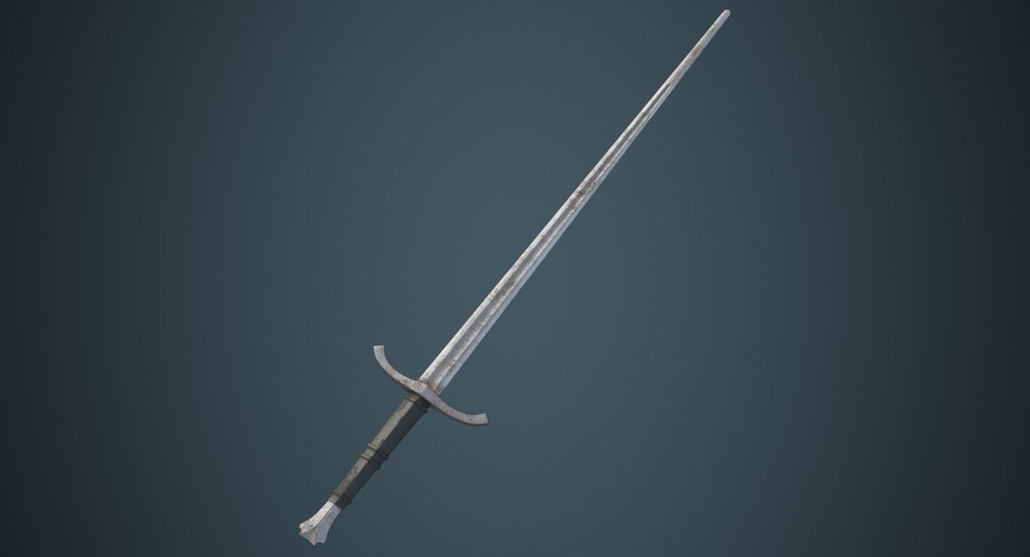 Longsword 1B Low-poly 3D model_2