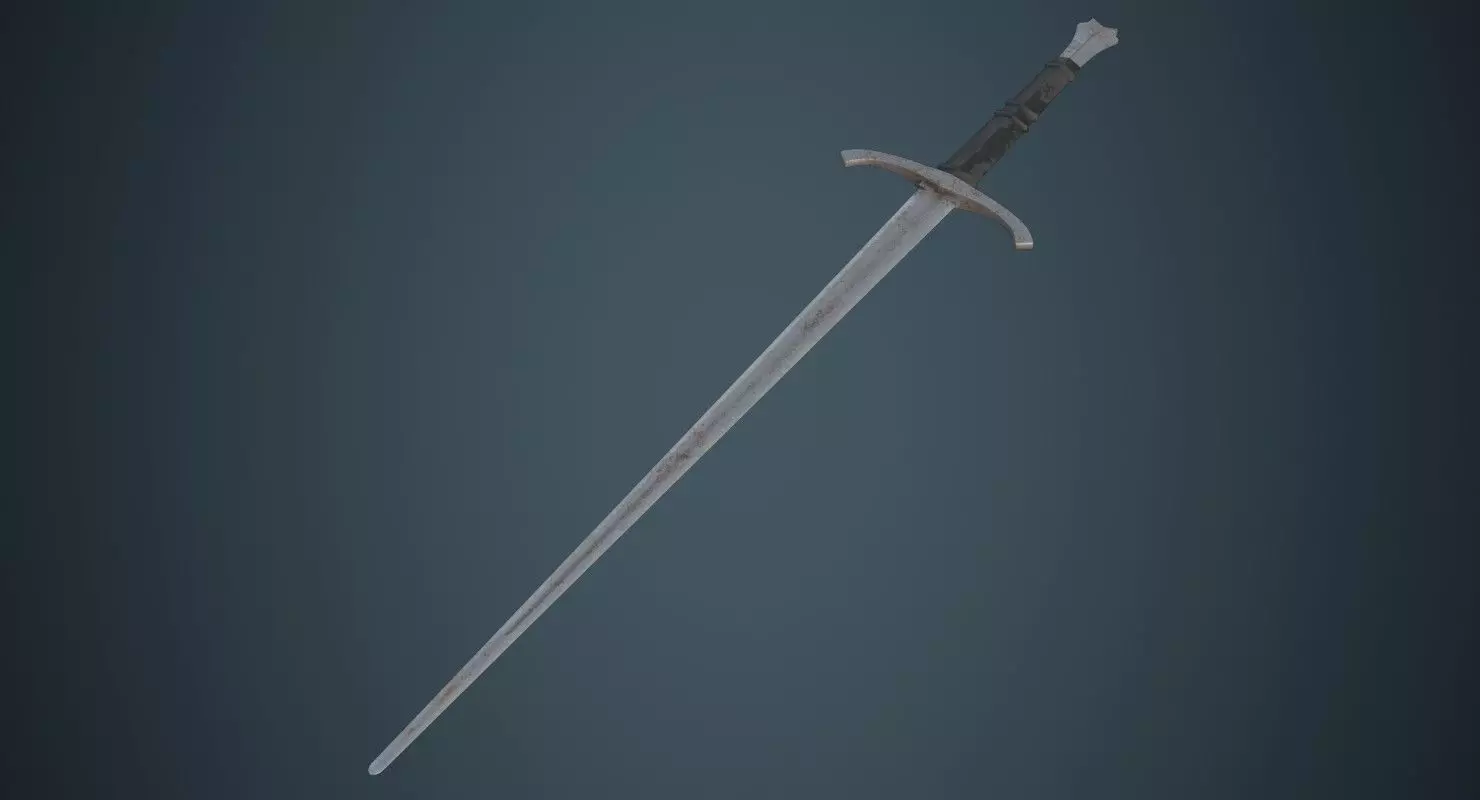 Longsword 1B Low-poly 3D model_0