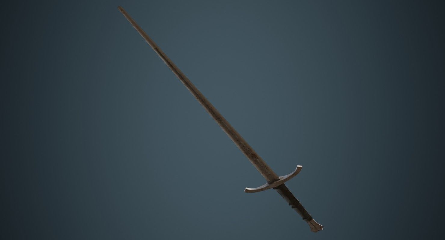 Longsword 1B Low-poly 3D model_4