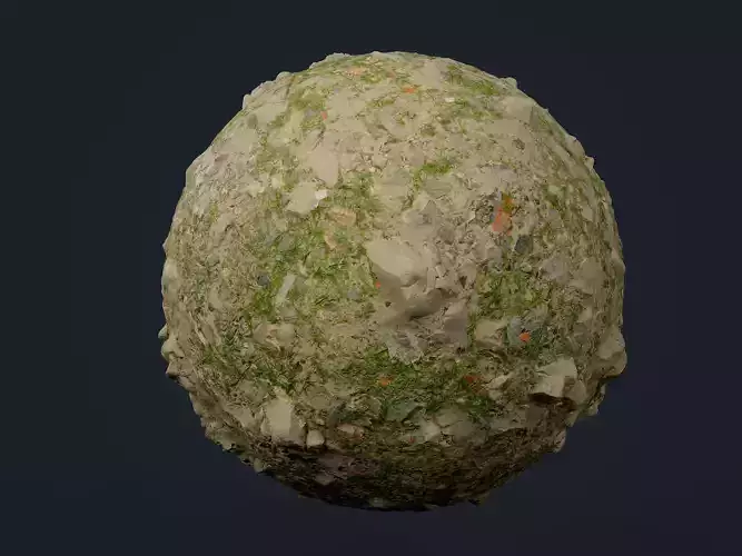 Ground Grass dirt Rock Seamless PBR Texture