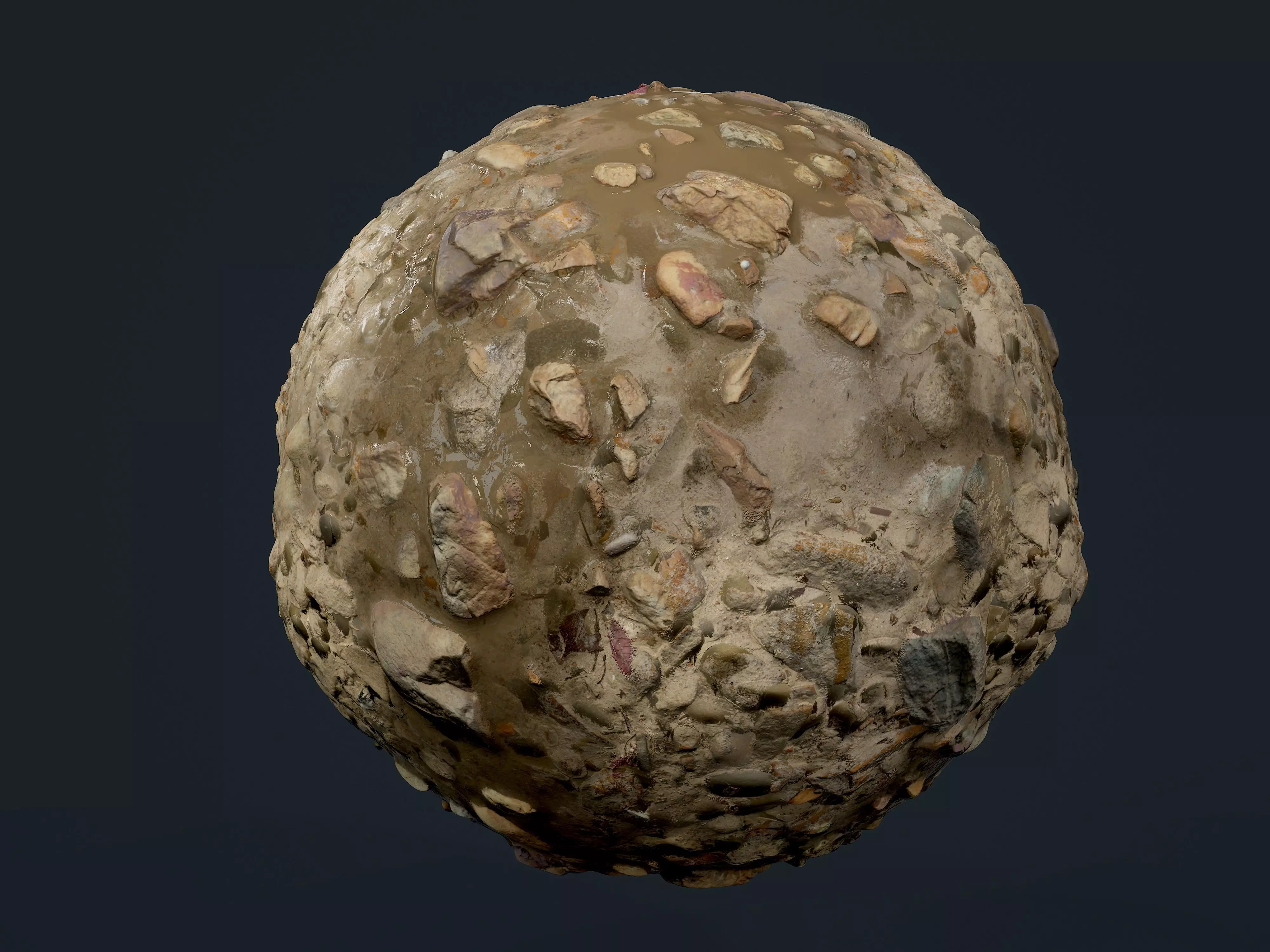 Sand Mud Stones Seamless PBR Texture Texture_0