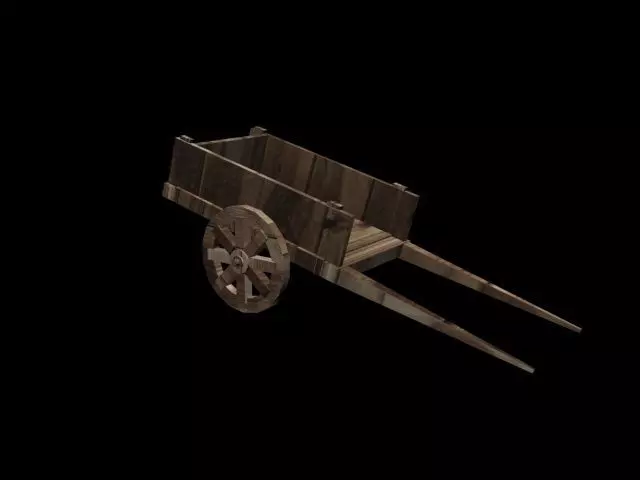 bullock cart 3D model