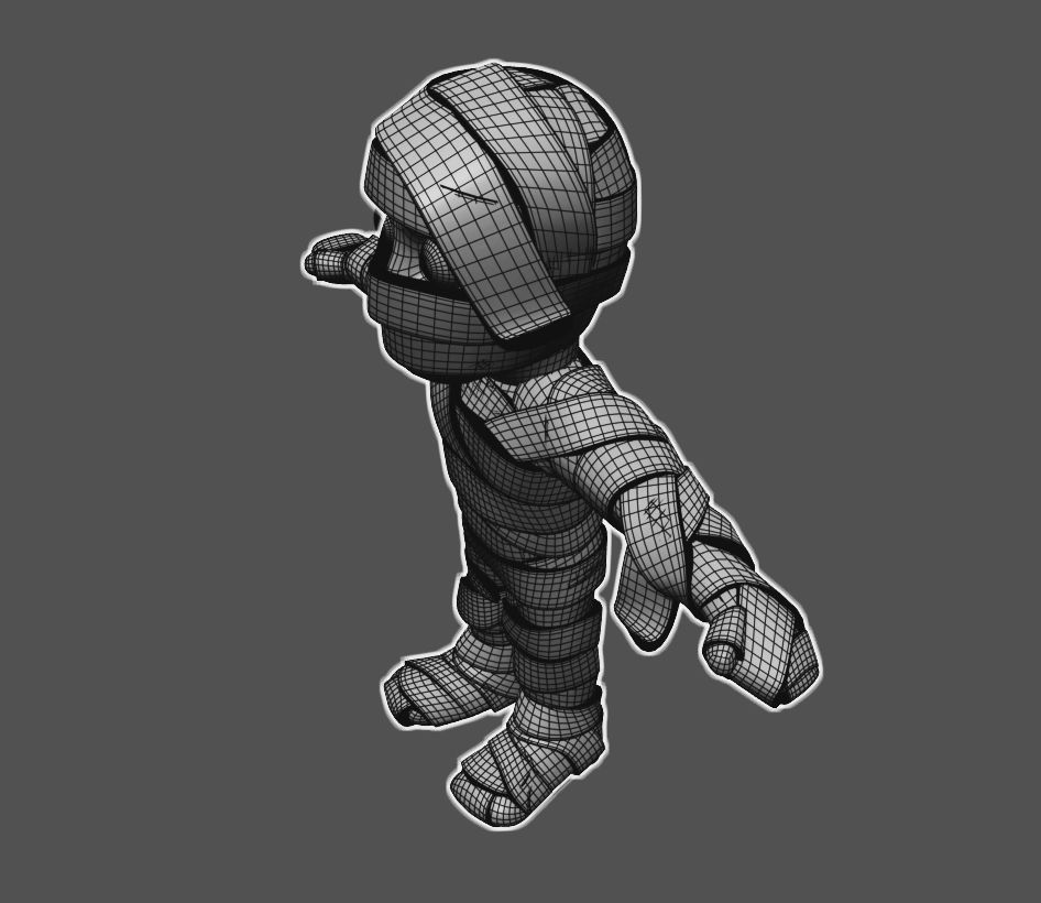Cartoon Mummy Not Rigged 3D model_11