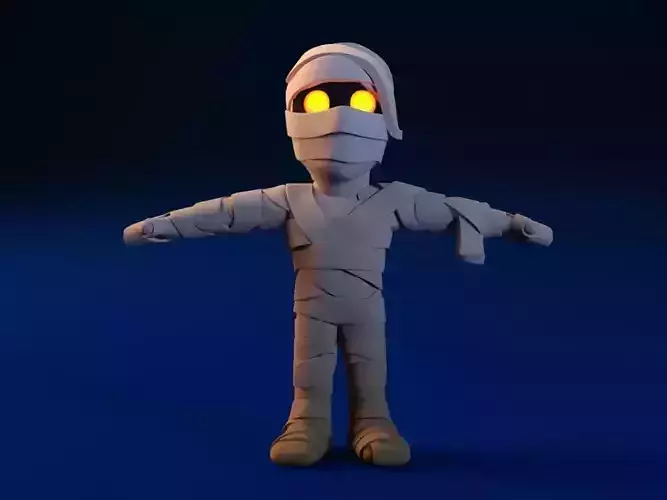 Cartoon Mummy Not Rigged 3D model
