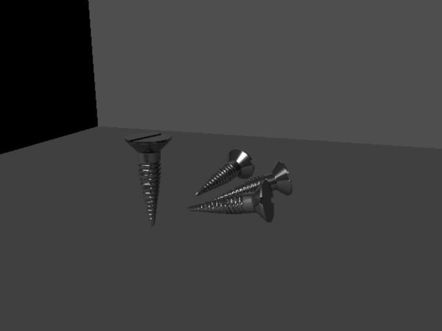 SCREW Low-poly 3D model_2