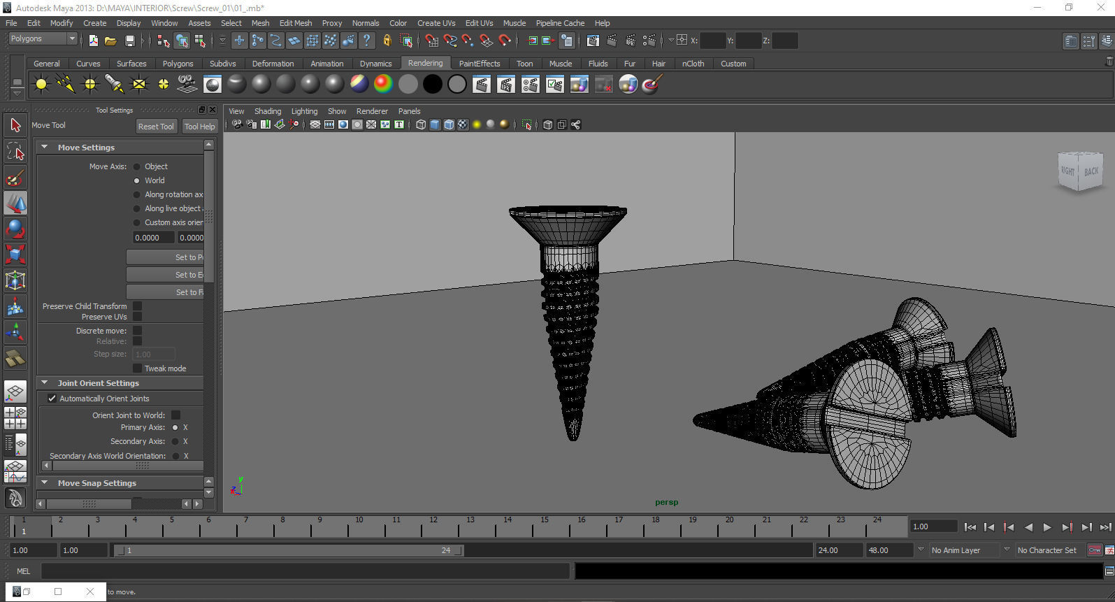 SCREW Low-poly 3D model_15