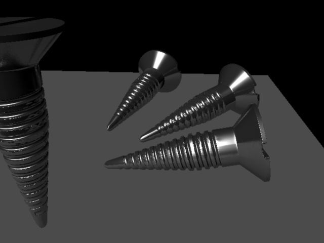SCREW Low-poly 3D model_1