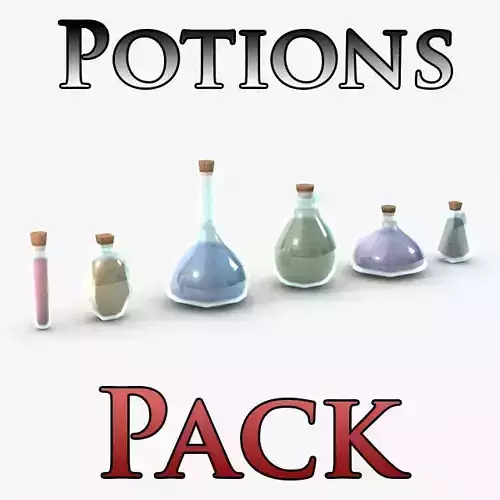 Low poly potions pack