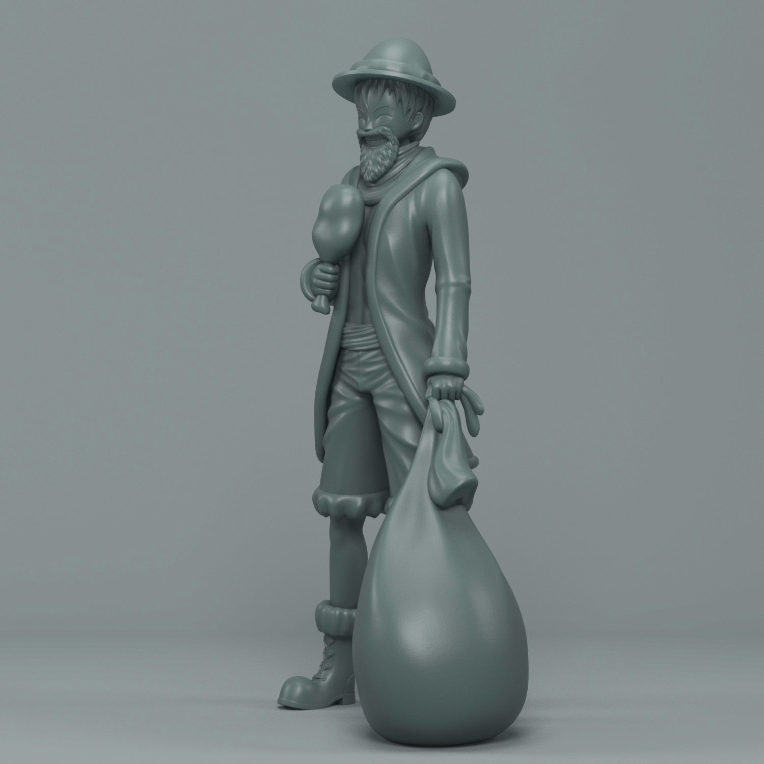 Santa Luffy 3D print model_1