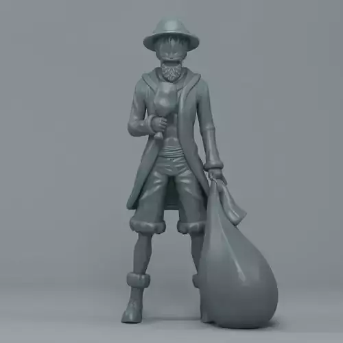 Santa Luffy 3D print model
