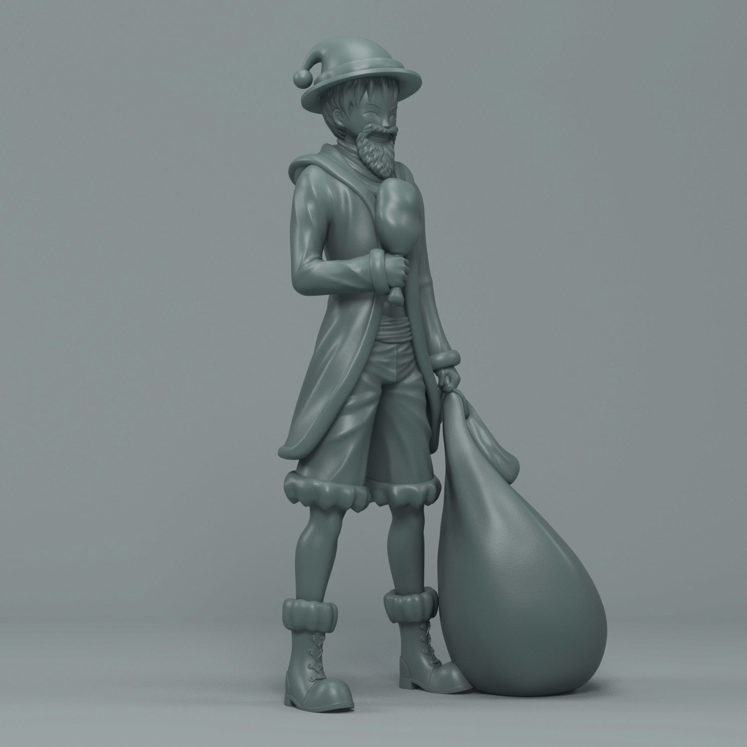 Santa Luffy 3D print model_5